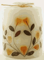 Flower Candle Lavender Pillar 3 from AUROSHIKHA CANDLES & INCENSE