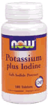 POTASSIUM PLUS IODINE   180 TABS 1 from NOW