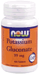 POTASSIUM GLUCONATE 99mg  100 TABS 1 from NOW