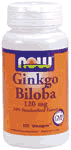GINKGO BILOBA 120mg  100 VCAPS Dietary Supplements
