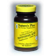 PANTOTHENIC ACID 1000 MG S/R 60 60 ct from Natures Plus