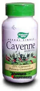 Cayenne 40,000 HU 180 caps from NATURE'S WAY