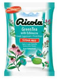 Cough Drops Echinacea and Green Tea Sugar Free 3 oz bag from RICOLA