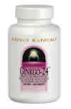 Ginkgo-24 Biloba Extract 120 mg 30 tabs from SOURCE NATURALS