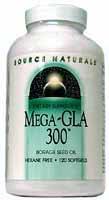 Mega-GLA 240 Borage Seed Oil 30 SG from SOURCE NATURALS