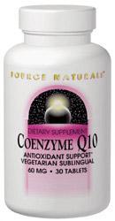Coenzyme Q10 Sublingual 30 mg Peppermint 30 tabs from SOURCE NATURALS