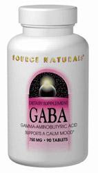 GABA 750 mg 45 tabs from SOURCE NATURALS