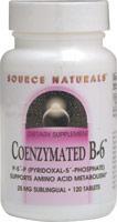 Coenzymated B-6 Sublingual 25mg 30 tabs from SOURCE NATURALS
