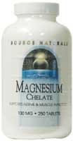 Magnesium Chelate 100 mg 100 tabs from SOURCE NATURALS