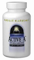 Active A  w/ Beta Carotene 25,000 IU 60 tabs from SOURCE NATURALS