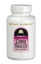 Copper Sebacate 22 mg 60 tabs from SOURCE NATURALS