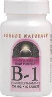 B-1 500 mg w/Mag (formerly Thiamind) 100 tabs from SOURCE NATURALS