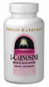 L-Carnosine 500 mg 30 tabs from SOURCE NATURALS