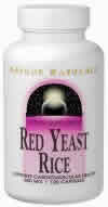Red Yeast Rice 600MG Capsules 120 caps from SOURCE NATURALS