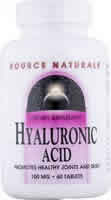 Hyaluronic Acid 100mg 30 tabs from SOURCE NATURALS