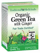 Organic Green Tea w/Ginger 16 bags from TRADITIONAL MEDICINALS TEAS