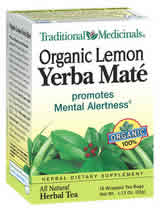 Organic Lemon Yerba Mate 16 bags from TRADITIONAL MEDICINALS TEAS