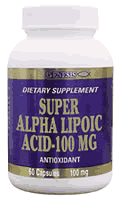 ALPHA LIPOIC ACID 60CAPS 60 caps from GENESIS NUTRITION PRODUCTS