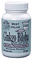 GINKGO BILOBA 30MG 24% 50CAPS Dietary Supplements