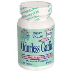 ODORLESS GARLIC 500MG 100TABS 100 tabs from GENESIS NUTRITION PRODUCTS
