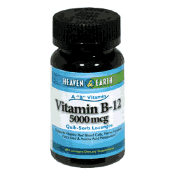B-12 5000 SUBLINGUAL 60TABLETS 1 from HEAVEN AND EARTH