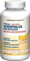 Acidophilus Chewable Banana 120 tabs from AMERICAN HEALTH