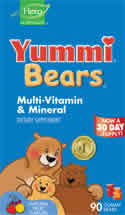 Yummi Bears Multi-Vitamin & Mineral 90 bears from YUMMI BEARS (HERO NUTRITIONAL PRODUCTS)