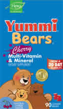 Yummi Bears Multi-Vitamin & Mineral Cherry 90 bears from YUMMI BEARS (HERO NUTRITIONAL PRODUCTS)