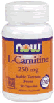 CARNITINE 250mg 30 CAPS 30 caps from NOW