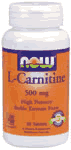 CARNITINE 500mg 60 TABS 60 tabs from NOW