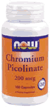 CHROMIUM PICOLINATE 200mcg  100 CAPS 100 CAPS from NOW