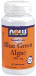 BLUE-GREEN ALGAE 500mg  180 VGCP 180 vcaps from NOW