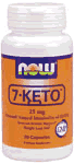 7-KETO 25mg NEW   90 CAPS 90 VCaps from NOW