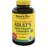 ADULT'S RED FRUIT CHEWABLE 90 Chewables from Natures Plus