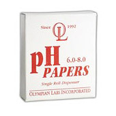 pH Papers 6.0 8.0 15 ft roll from OLYMPIAN LABS