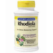 Rhodiola Standardized Root Extract 60 vegicaps from NATURE'S ANSWER