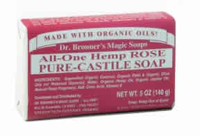 Organic Pure Castile Bar Soap Rose 5oz from DR. BRONNER'S MAGIC SOAPS