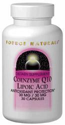 Coenzyme Q10/Lipoic Acid 30 mg/30 mg 30 caps from SOURCE NATURALS