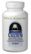 Calcium 200 mg 100 tabs from SOURCE NATURALS