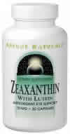 Zeaxanthin with Lutein 10mg 30 Caps from SOURCE NATURALS