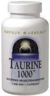 Taurine 1000 mg 120 Capsules from SOURCE NATURALS