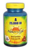 Vitamin A 25,000 IU 100 sg from Natures Life